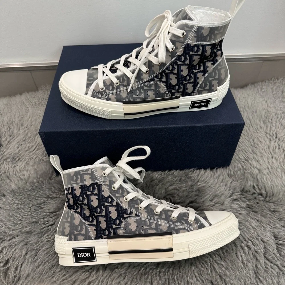 Dior B23 High-Top Oblique Sneakers - Picture 3 of 11
